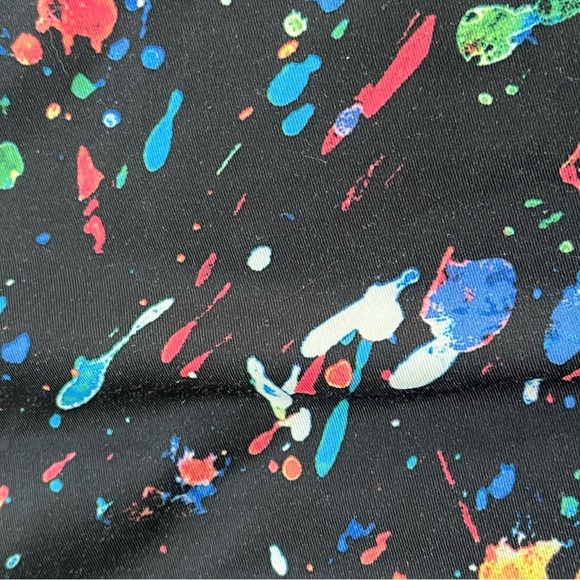 Fabletics Quinn Crop in Black Spectra Splash Paint Splatter Size XXL - Picture 9 of 11